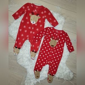 EUC,  nice Christmas fleece Pajamas,  3m